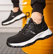 Oliver | Men's Black Leather Trainers with Ergonomic Design for Comfort and Safety | Everyday Use 5