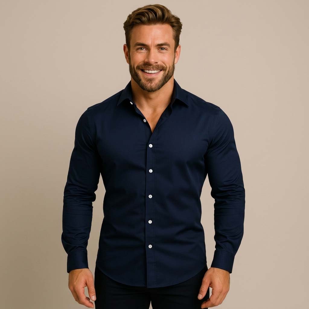 Oliver | Men’s White Cotton Dress Shirt | Button Down | Wrinkle-Free | Office Wear 2