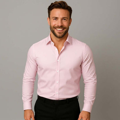 Oliver | Men’s White Cotton Dress Shirt | Button Down | Wrinkle-Free | Office Wear 4