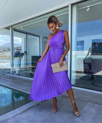 Peony | Women's Wedding Guest One Shoulder Asymmetric Midi Dress Evening 3