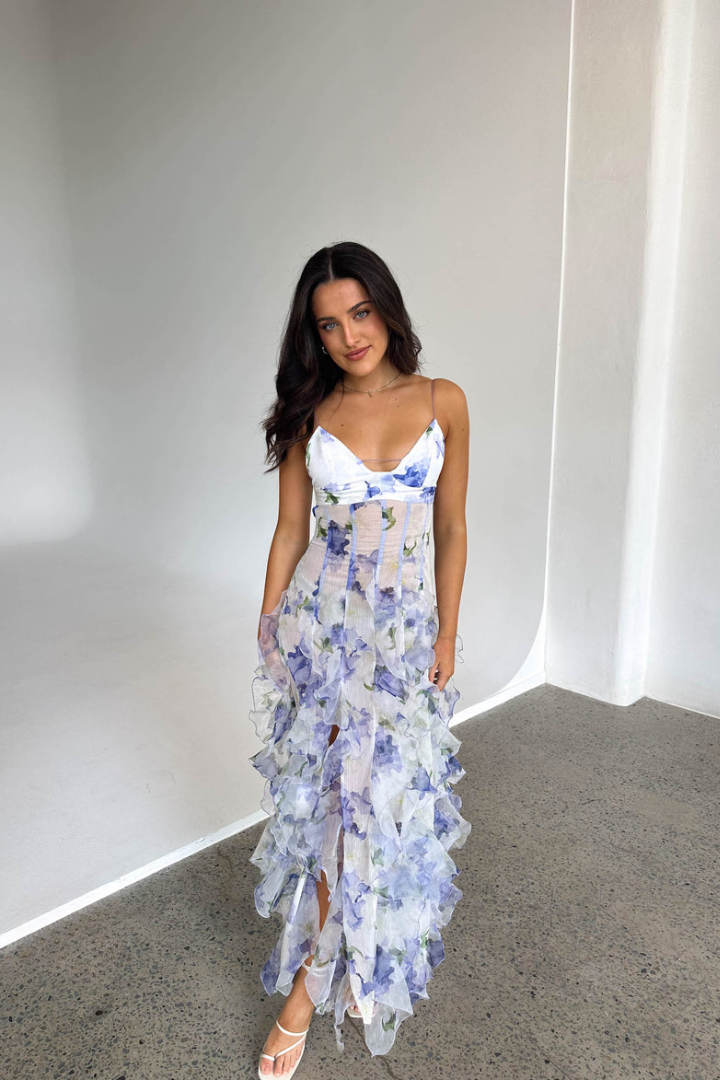 Pippa | Women's Wedding Guest Floral Pleated Maxi Dress Summer 2026 4
