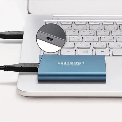 Portable 2 TB external SSD - Ultra Fast SSD external hard drive with USB 3.1 for safe data storage BULLCAPTAIN