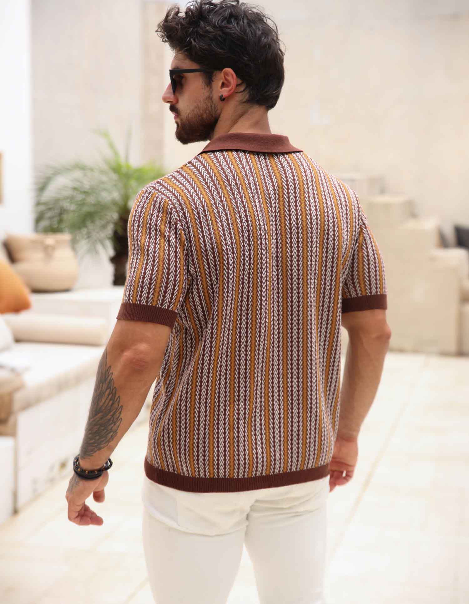 Retro Stripes Knit Polo 2