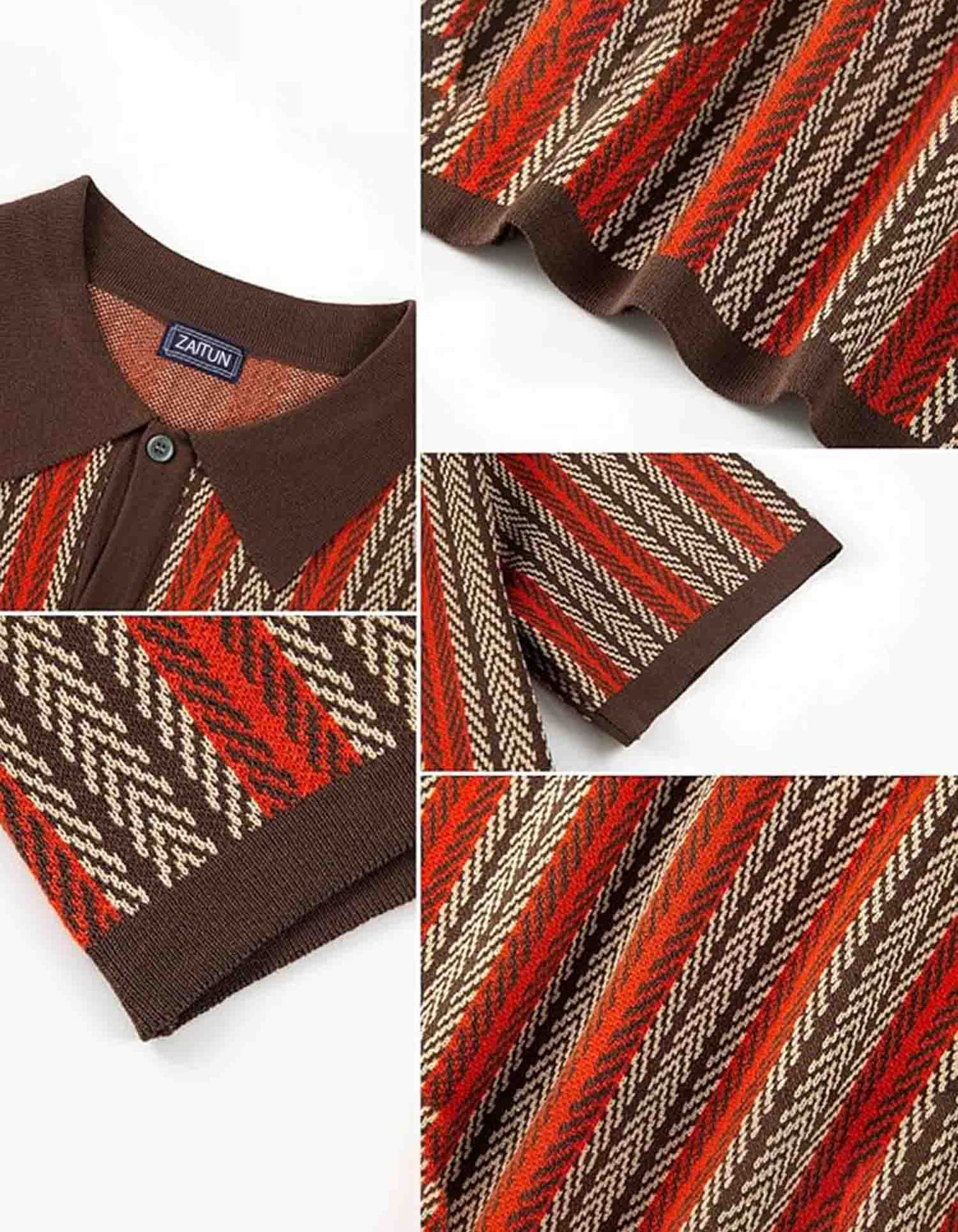 Retro Stripes Knit Polo 4
