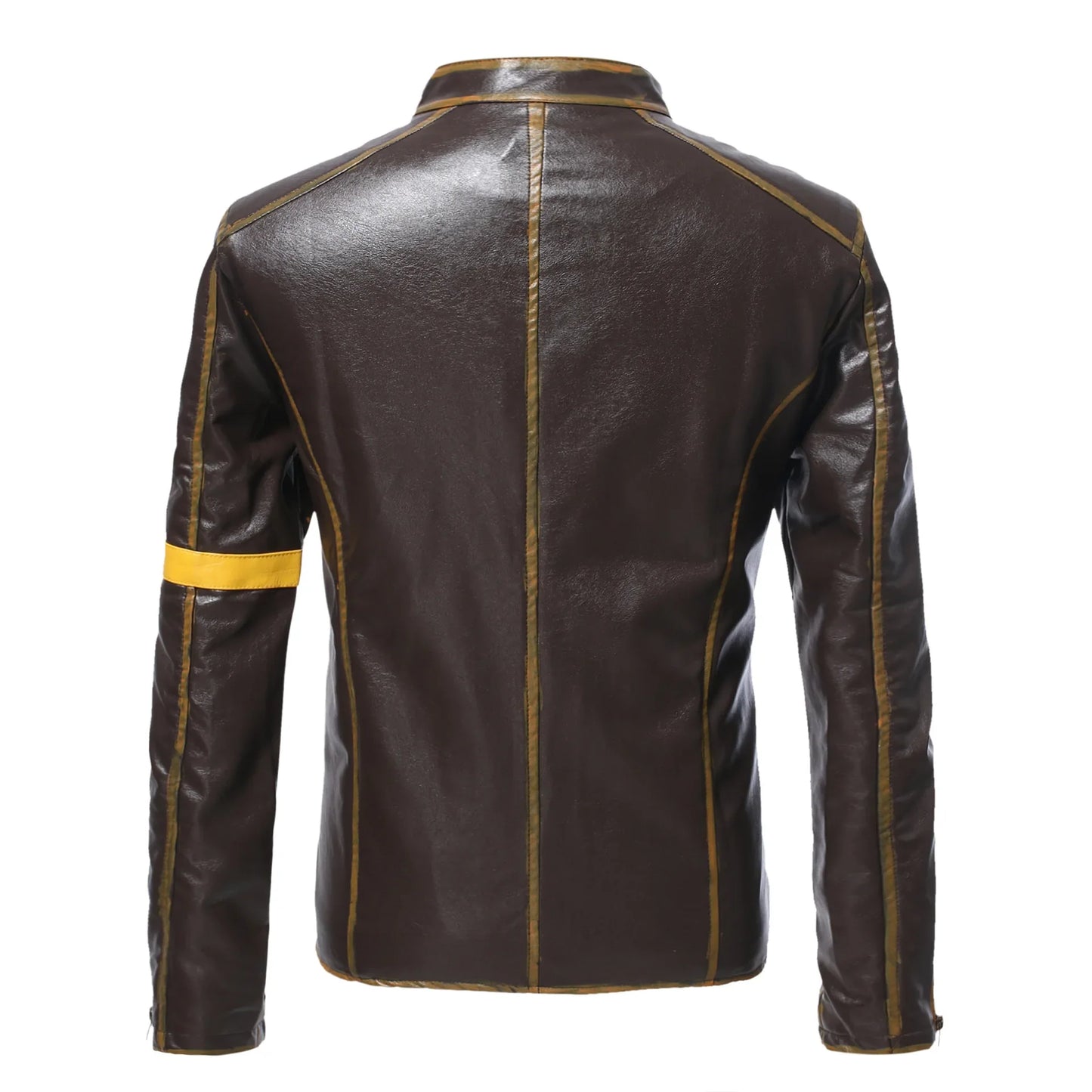 Handmade Distressed Biker PU Leather Jacket
