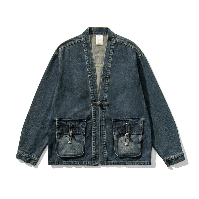 Vintage Wash Denim Kimono Olympus London