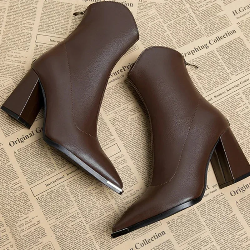 SIENNA CHROME LEATHER BOOTS
