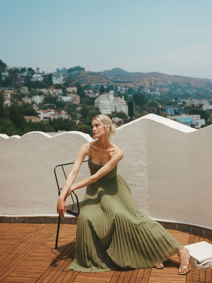 Sonya™ | Sculpted Pleated Maxi Dress 5