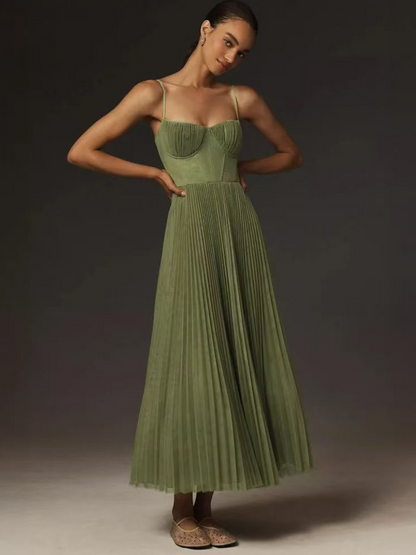 Sonya™ | Sculpted Pleated Maxi Dress 8
