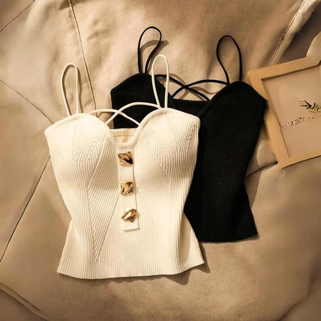 ELENA RIBBED CORSET TOP Olympus London