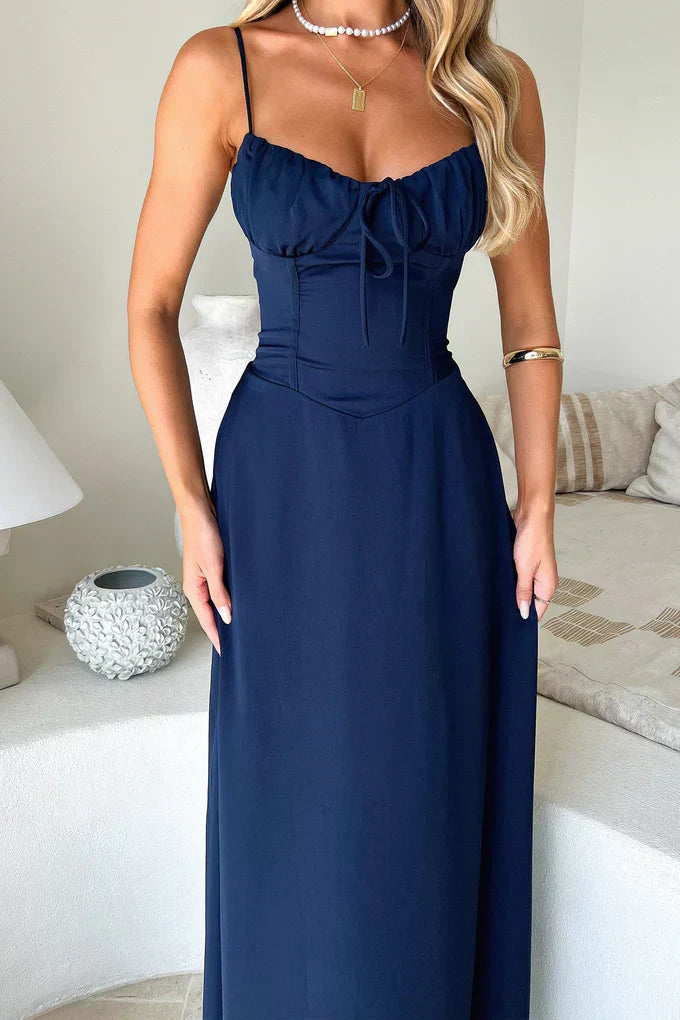 Valentina | Women's Wedding Guest Spaghetti Strap Wrap Maxi Dress Evening 5