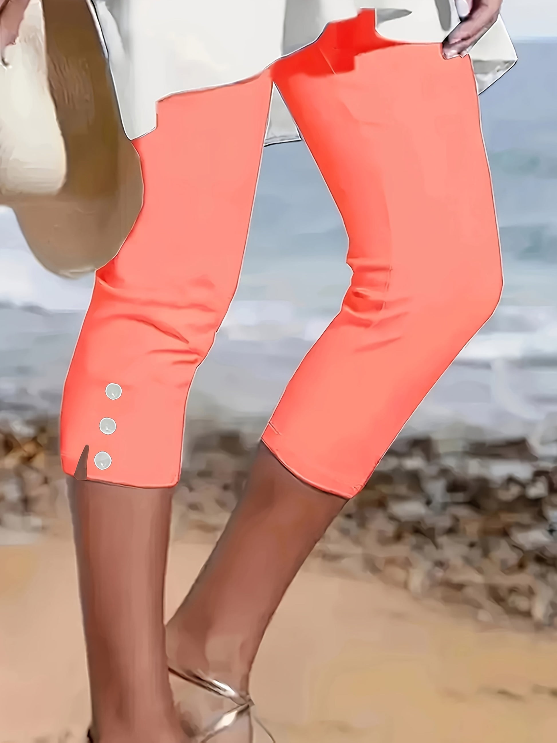Clara Polished Stretch Capri Olympus London