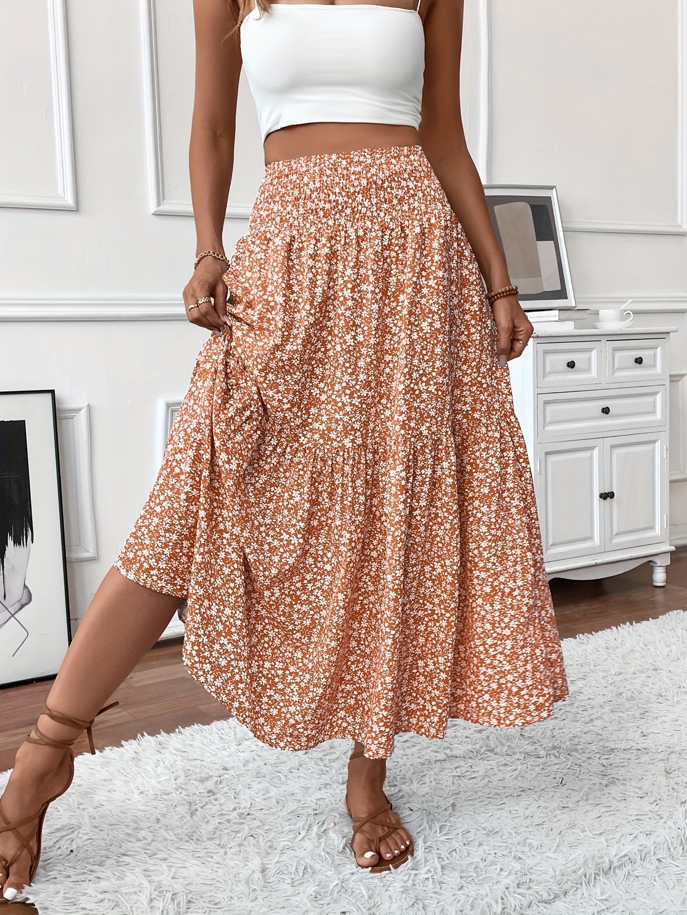 Elena Ditsy Floral Skirt Olympus London