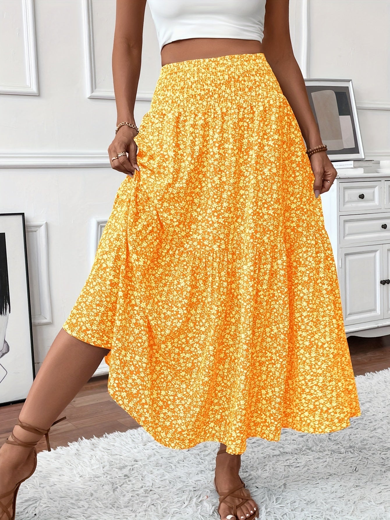 Elena Ditsy Floral Skirt Olympus London