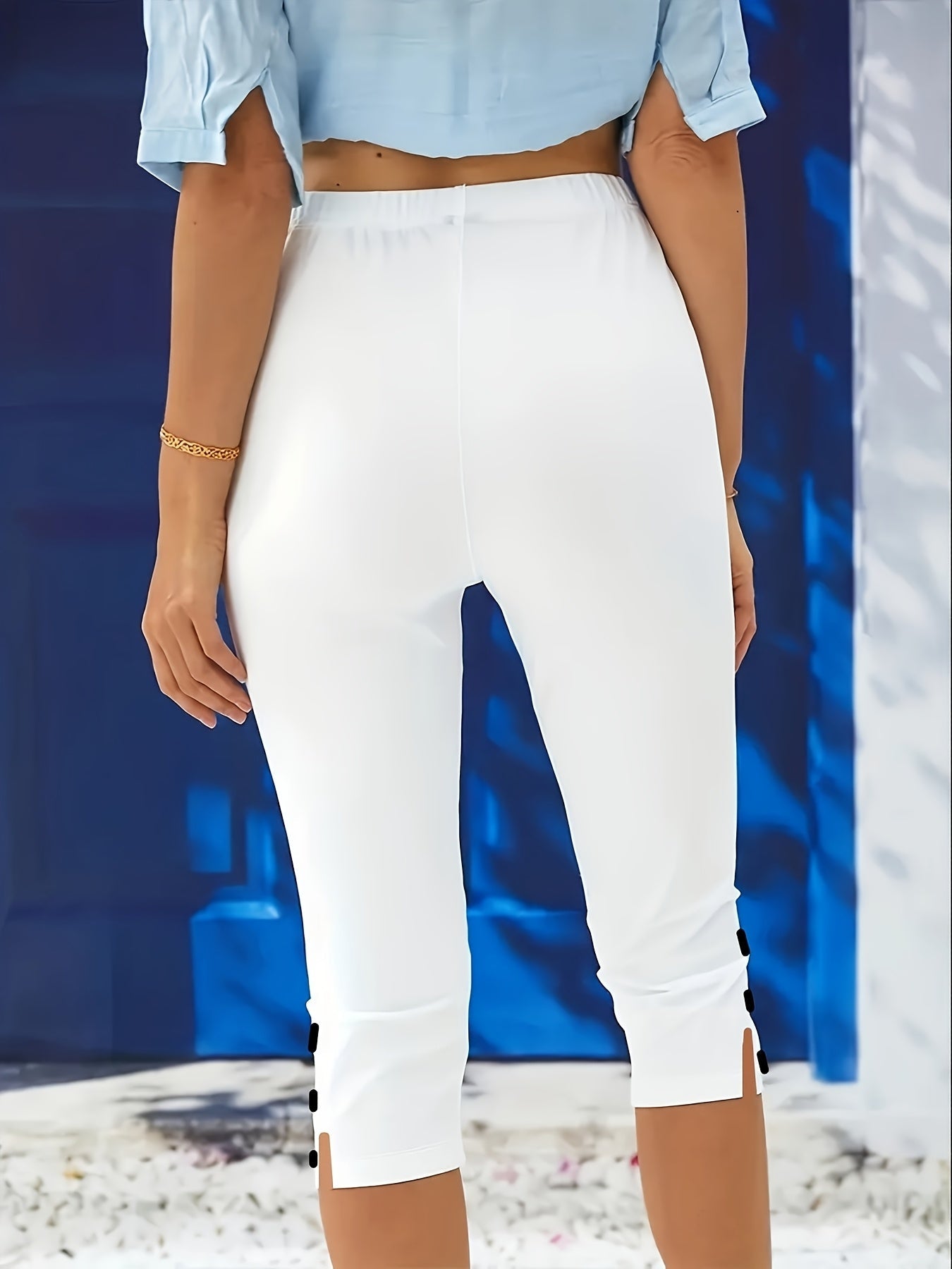 Clara Polished Stretch Capri Olympus London