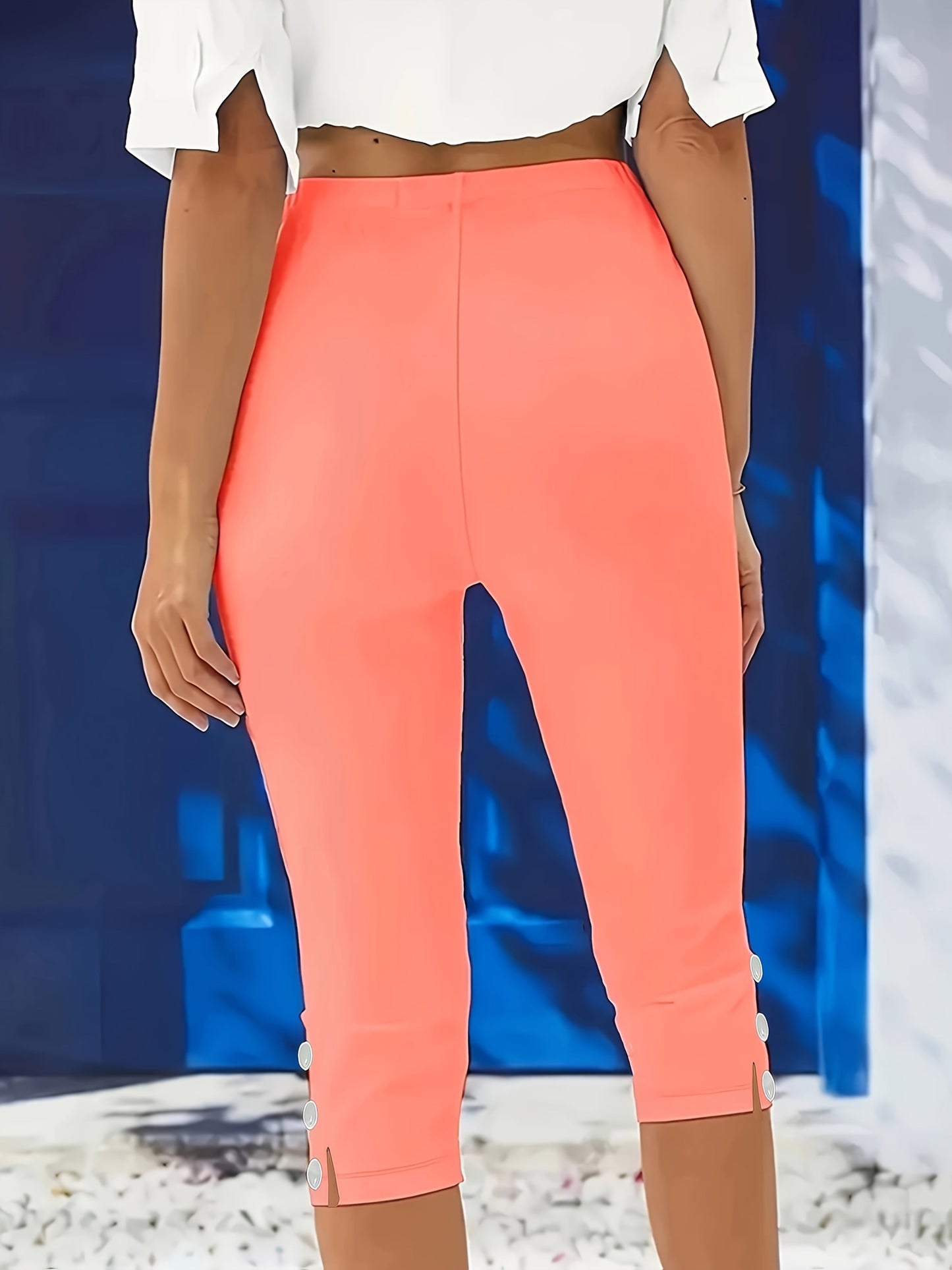 Clara Polished Stretch Capri Olympus London
