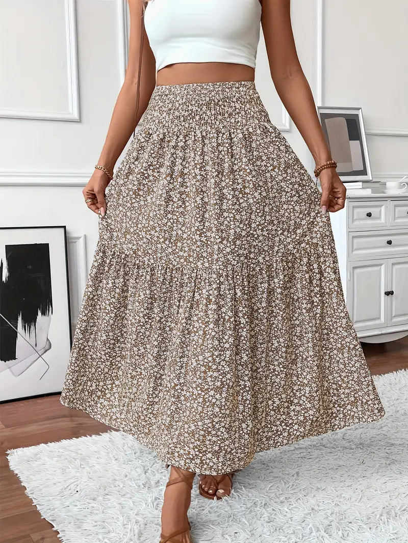 Mia Collection | Women's Maxi Skirt with Floral Print & Flattering Fit | Lightweight Fabric for Effortless Style 3