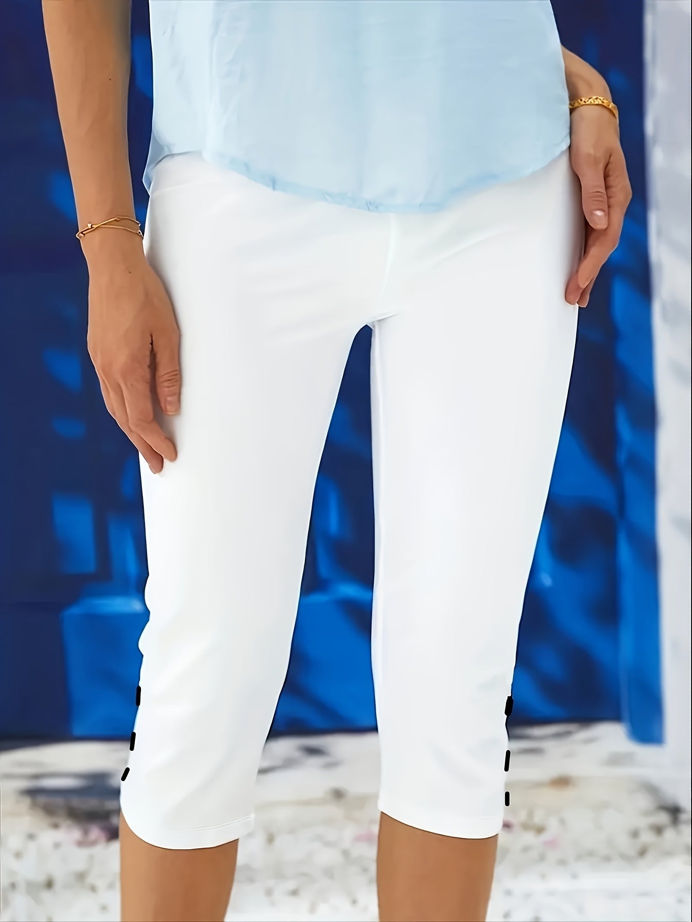 Clara Polished Stretch Capri Olympus London