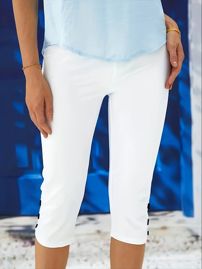 Clara Polished Stretch Capri Olympus London