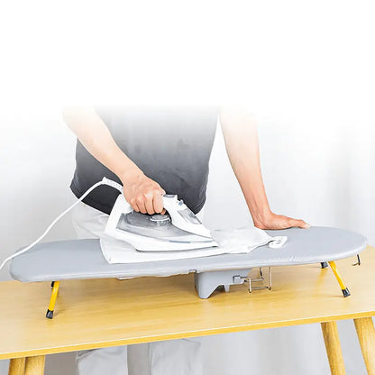 Givera Foldable Ironing Board – Compact Space-Saving Design with Non-Slip Legs and Steam-Absorbent Cover BULLCAPTAIN