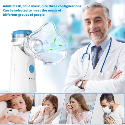 Breathe Easier Fast with Quiet Portable Nebulizer for All Ages + battery for free BULLCAPTAIN