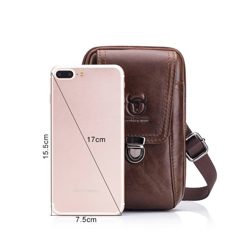 Leather Mini Shoulder Bag Belt Clip Holster Cell Phone Pouch