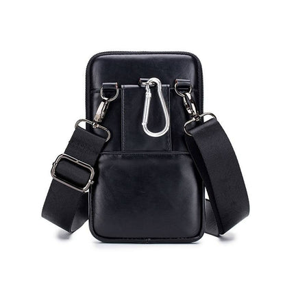 Leather Mini Shoulder Bag Belt Clip Holster Cell Phone Pouch
