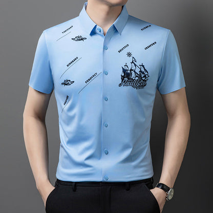 Men's Business Short Sleeves Button Down Shirt