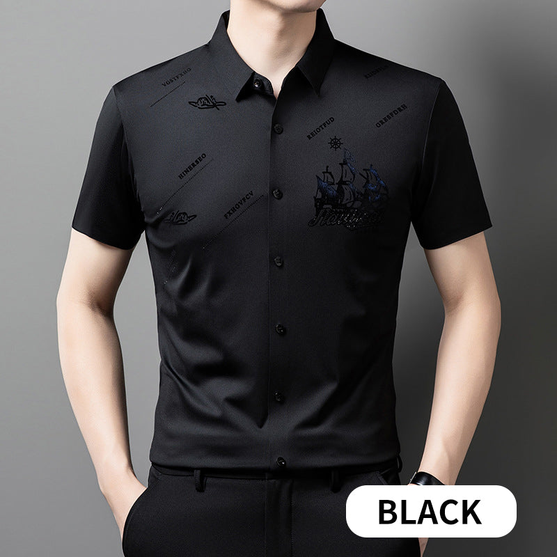 Men's Business Short Sleeves Button Down Shirt
