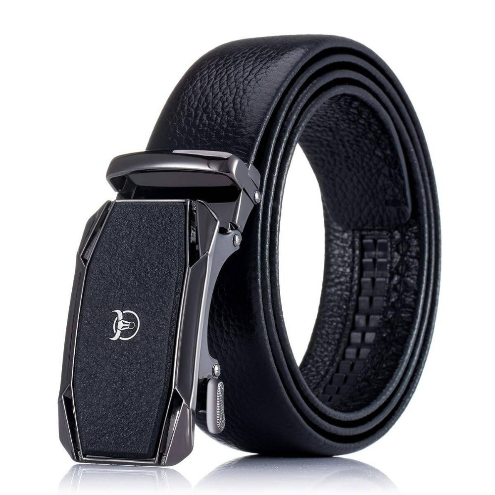 BULLCAPTAIN Belt for Men Genuine Leather Belt with Automatic Buckle,Elegant Gift Box