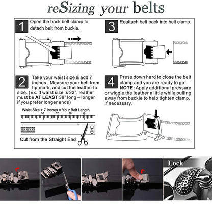 BULLCAPTAIN Belt for Men Genuine Leather Belt with Automatic Buckle,Elegant Gift Box