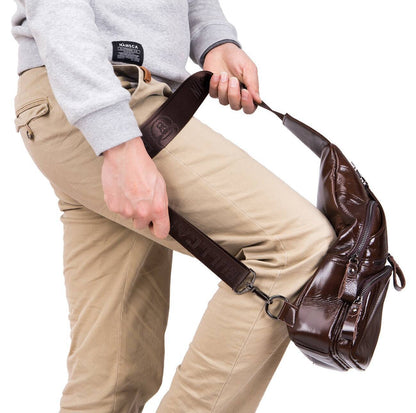 Men Shoulder Bag Sling Backpack Leather Casual Crossbody Bag